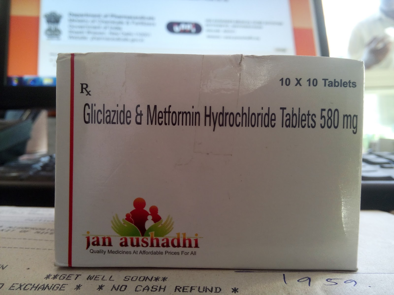 JAN AUSHADHI KENDRA KOTTIYAM GLICLAZIDE 80 + METFORMIN 500(GLIZID M)