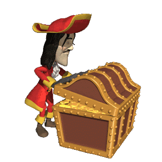 Resultado de imagen de botín pirata gif animado