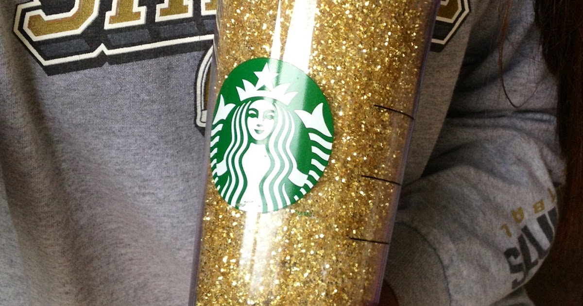starbucks glitter glass