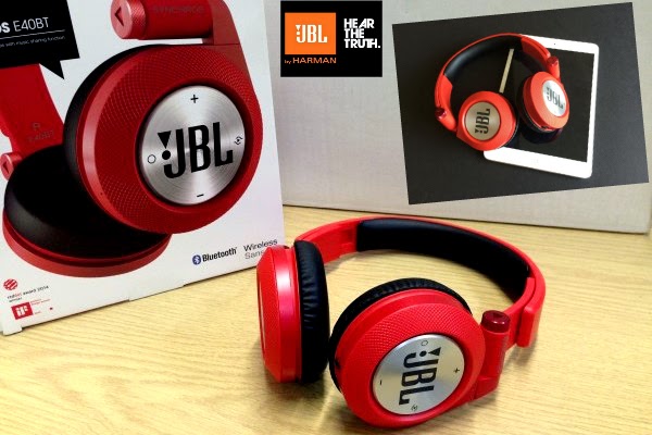 JBL Synchros E40BT on-the-ear headphones in Candy Red