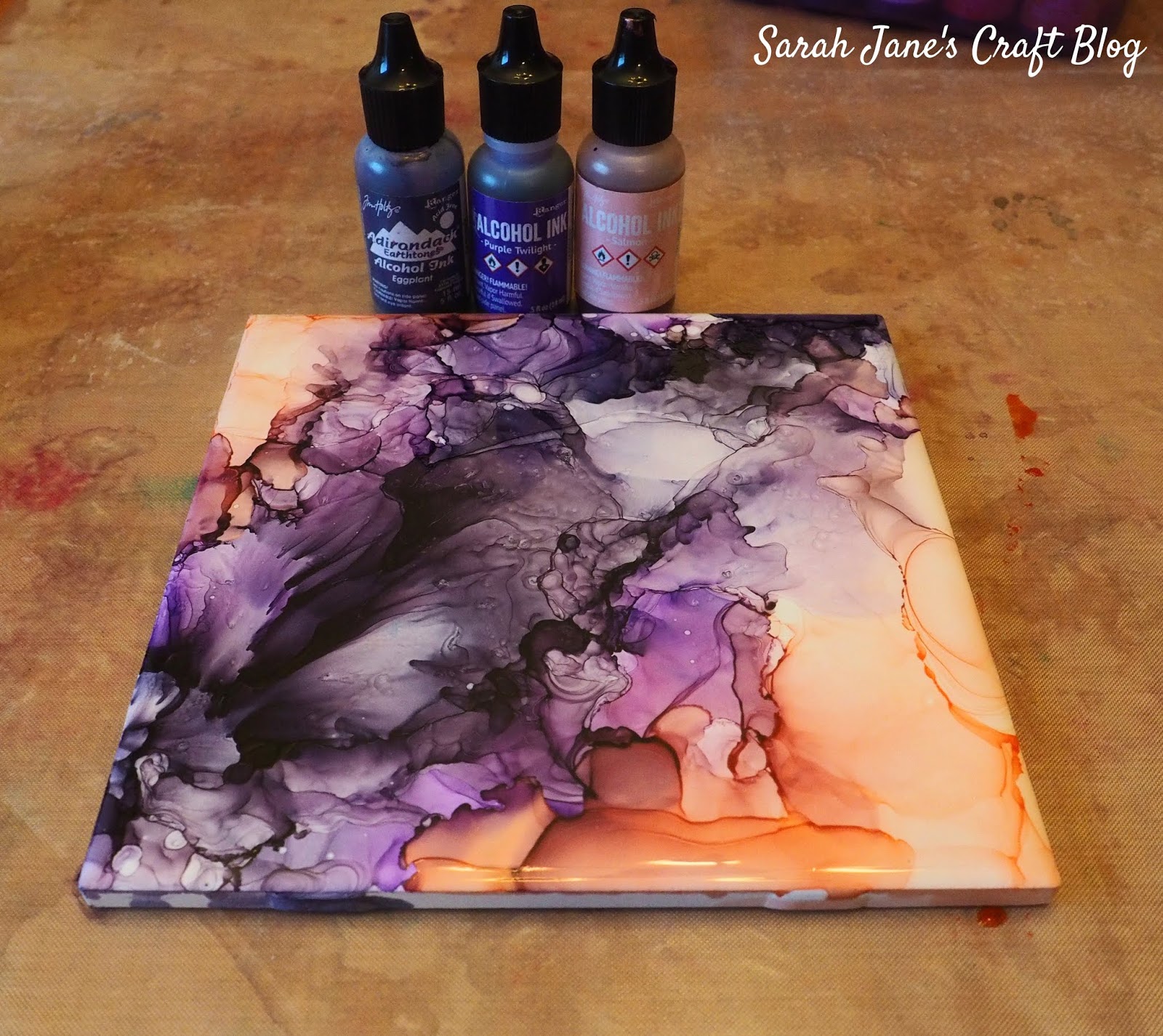 Heat Gun Blown Alcohol Ink