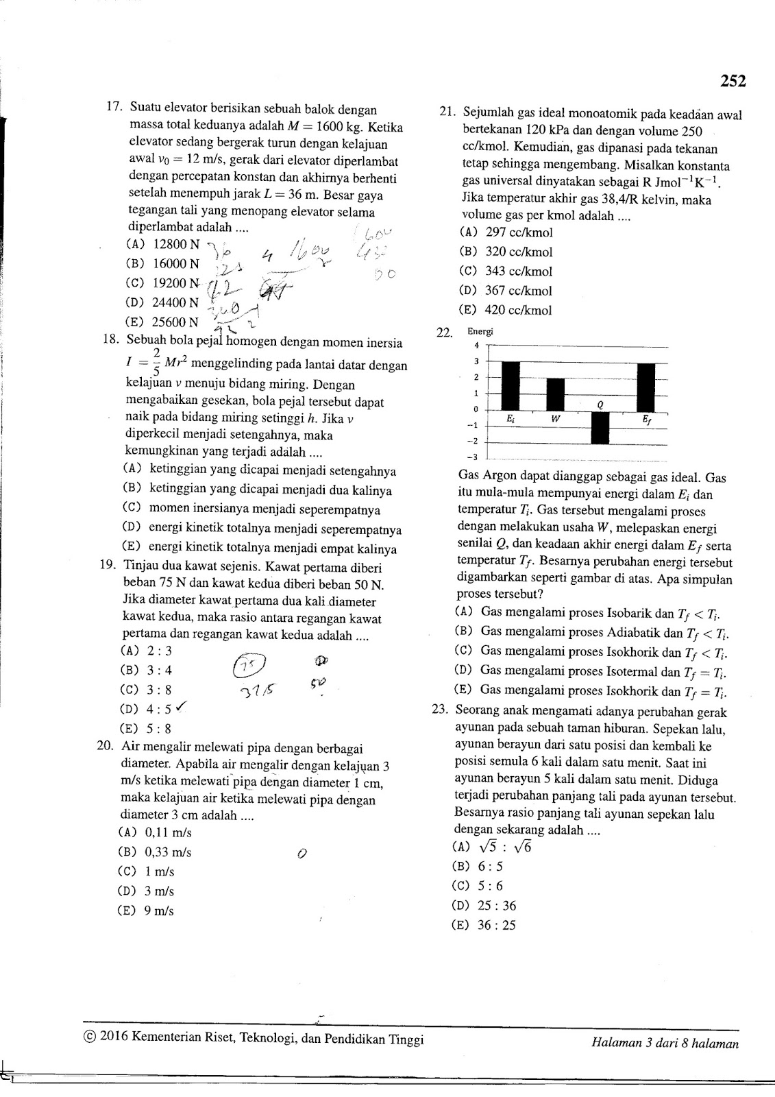 SOAL DAN PEMBAHASAN SBMPTN SAINTEK ( FISIKA ) 2016
