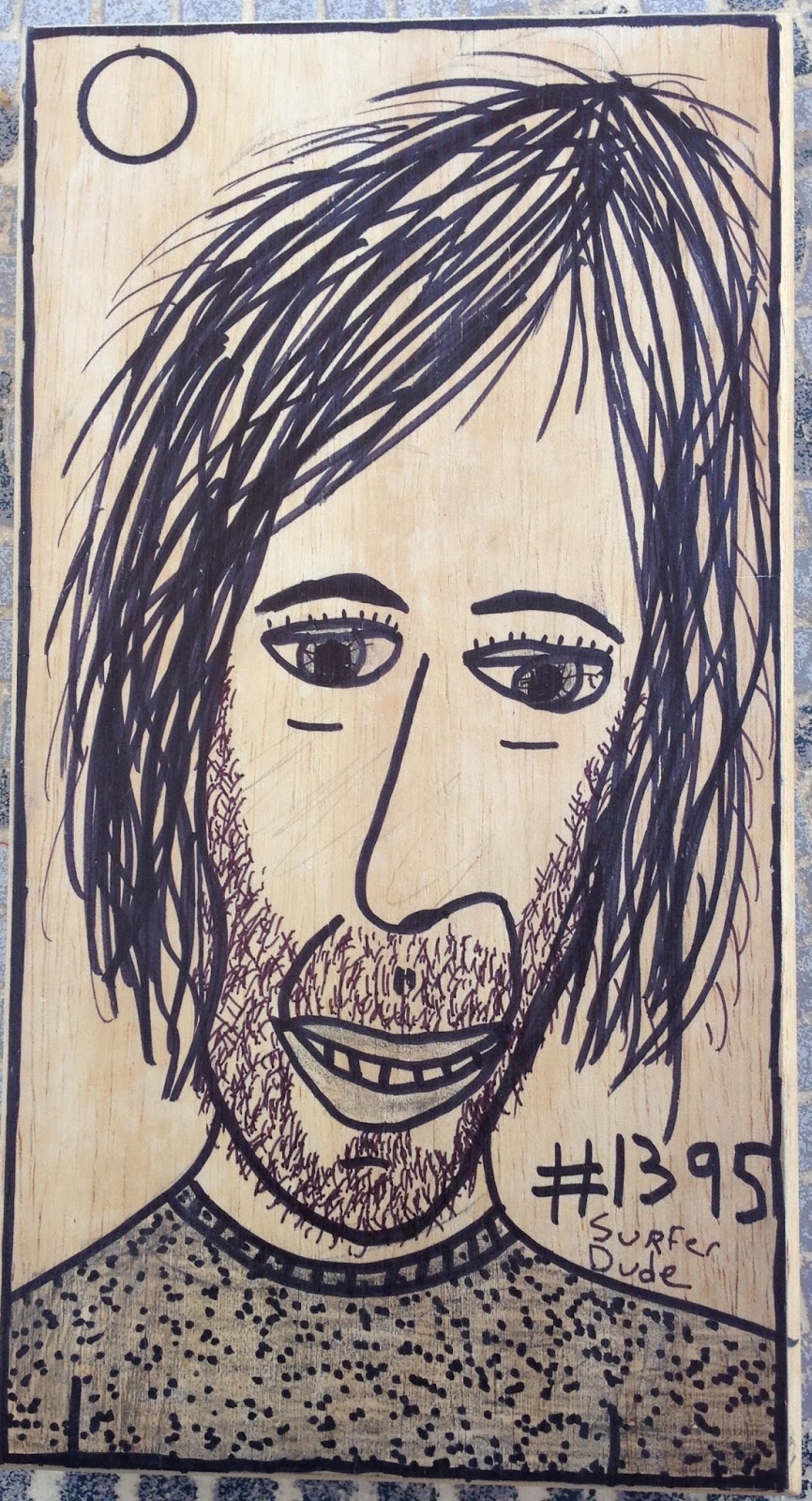 All This Is That Drawing Faces 1395 Baja surfer dude