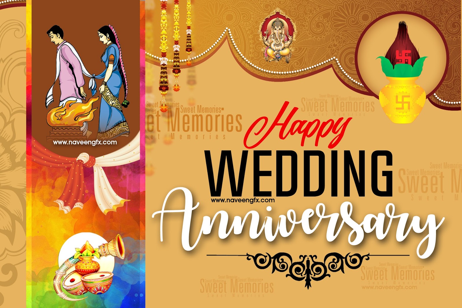 Wedding anniversary wishes for friends and family hd wallpapers | naveengfx