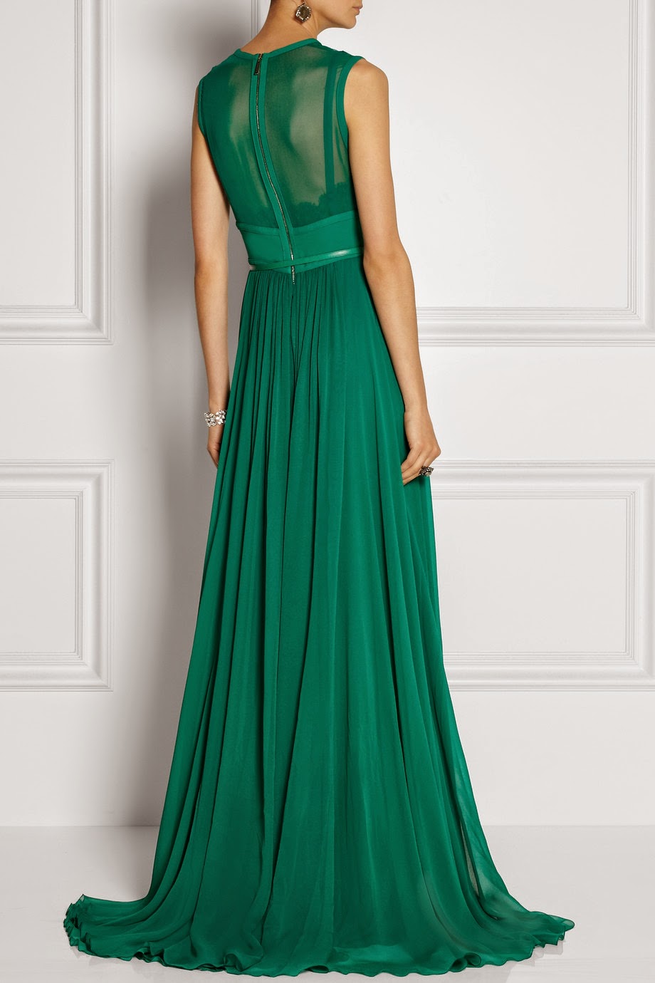 Stretch silk-blend chiffon gown - The Fashion and Beauty Addict
