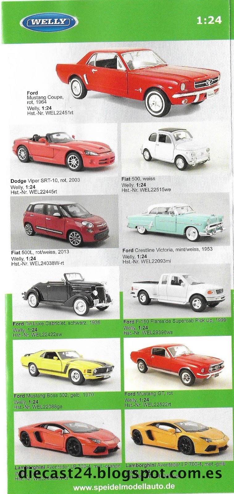 1/24 Diecast miniaturas: Catalogo Welly 1/24 - 2014