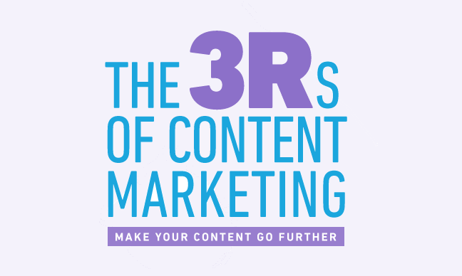 Make Your Content Go Further With 3 Rs Of #ContentMarketing - #infographic