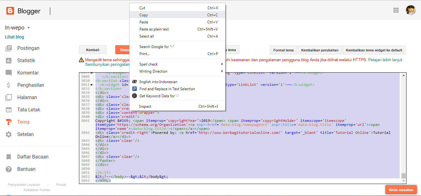 Langkah Penting Sebelum Mencoba Kutak Katik Reedit Template Blog