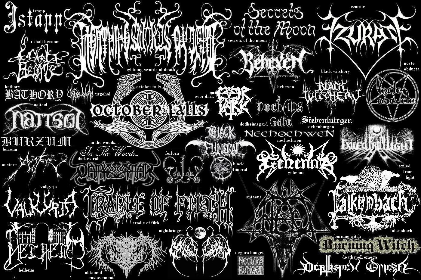 May the devil take us... Black Metal Logos