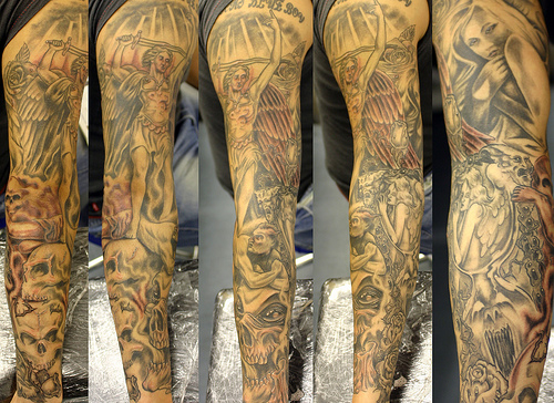 tattoo sleeve designs for men religious. Demon Tattoos, Designs, Pictures, and Ideas