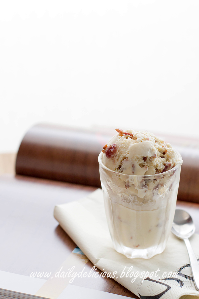 dailydelicious Candied Bacon Maple Ice Cream