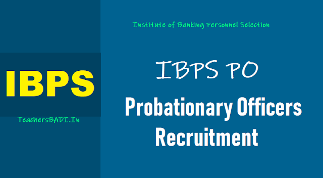 IBPS PO Probationary Officers 2019 Recruitment