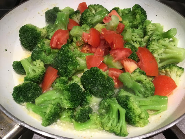 broccoli and tomato sautee