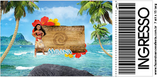 Moana: Free Printable Invitations. Moana Free PrintableTicket Invitation