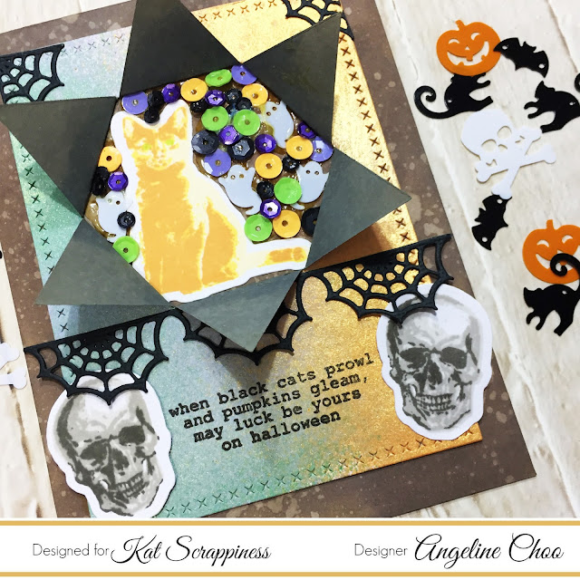 ScrappyScrappy: Toil and Trouble with Kat Scrappiness #scrappyscrappy #katscrappiness #katscrappinessdies #katscrappinessstamps #katscrappinessequins #halloween #toilandtrouble #layeringstamps #sequins #borderdie #card #cardmaking #craft #crafting #scrapbook #scrapbooking #papercraft #distressoxide #timholtz #primamarketing #colorbloomspray