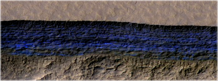depositos de água em Marte