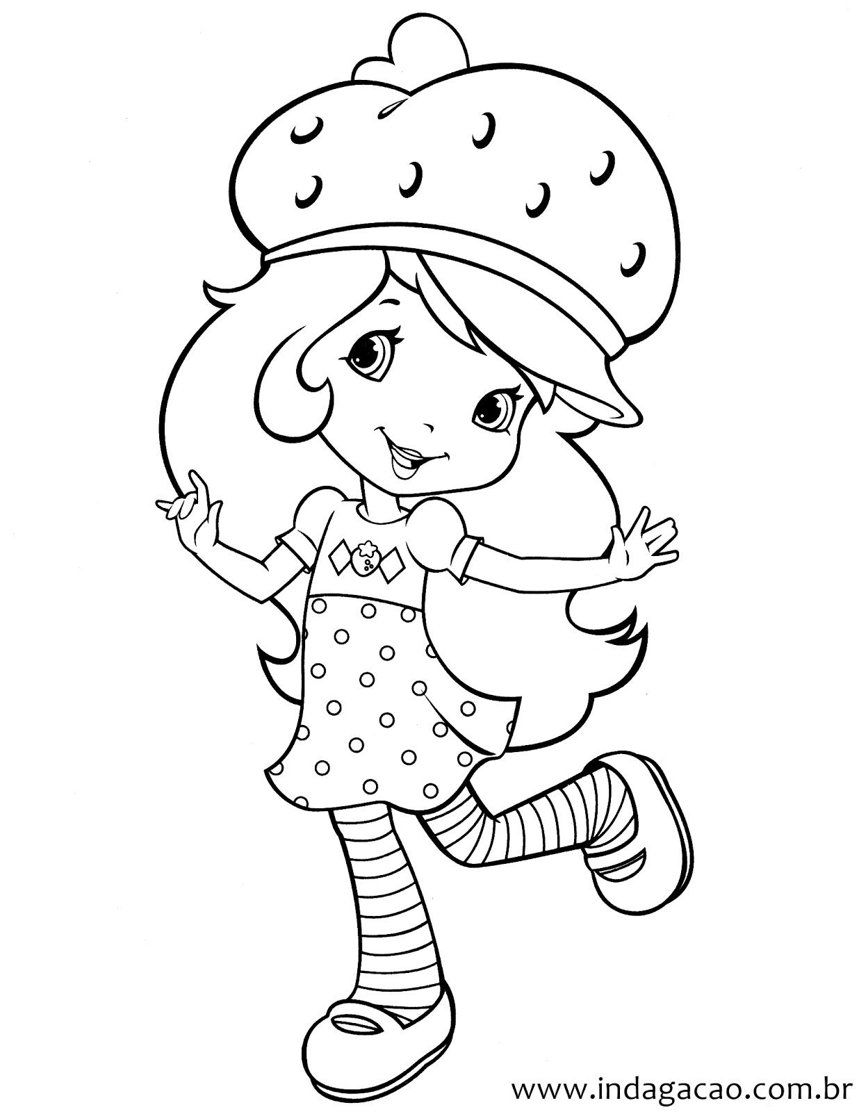 moranguinho desenho de colorir indagação