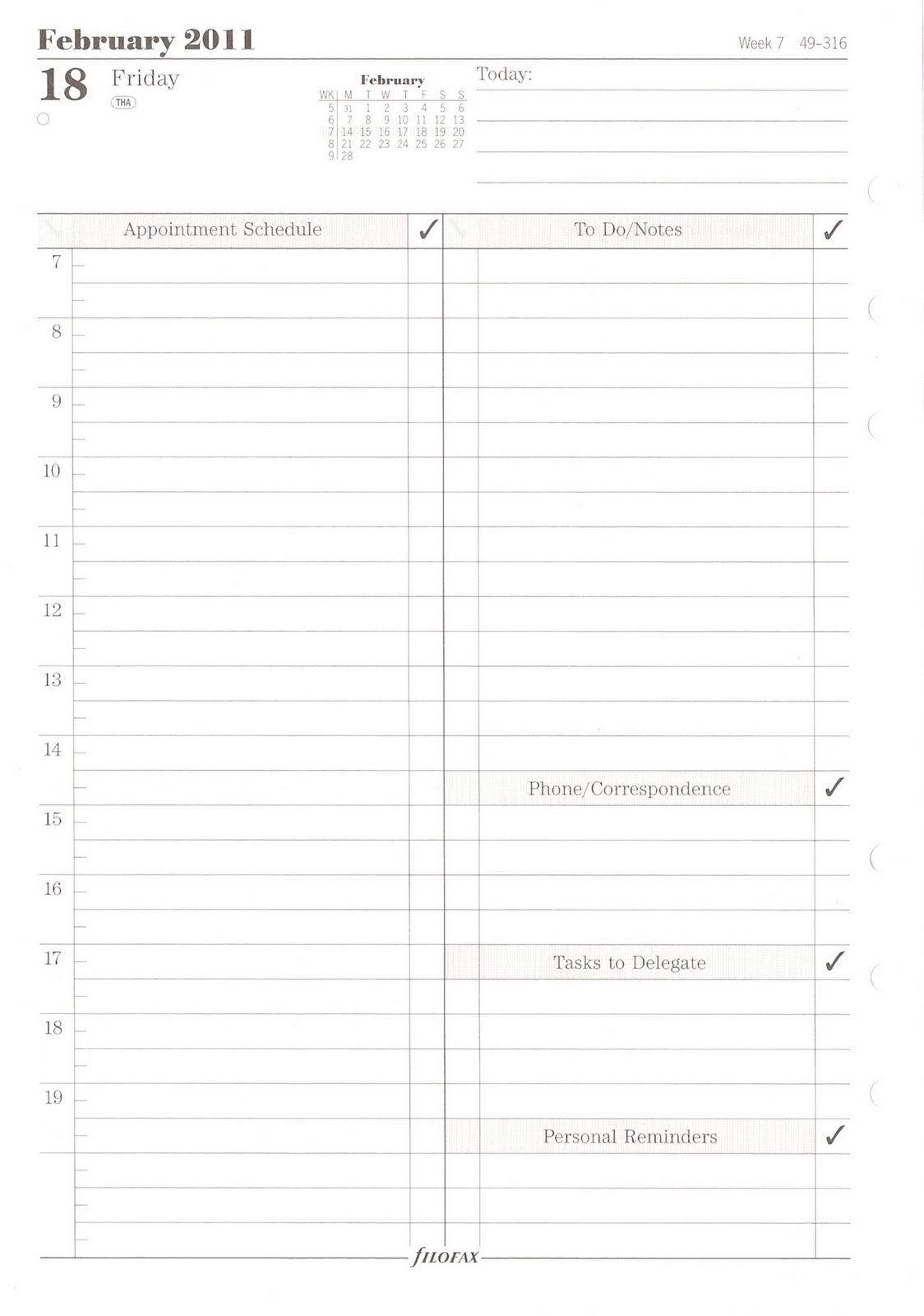 Philofaxy A5 Day Per Page Business Style Diary