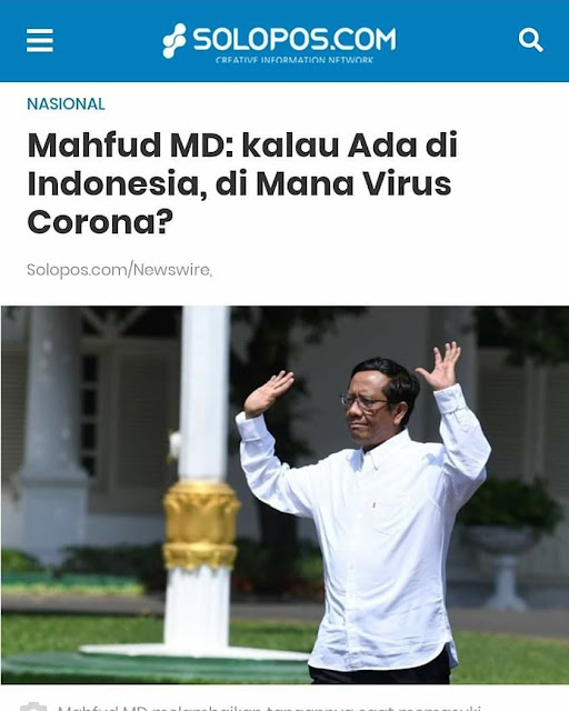 Mahfud MD Corona Mahfud MD Corona