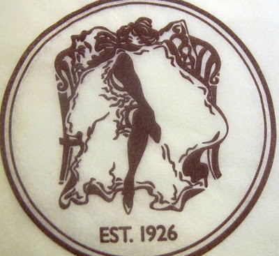 can can dancer on paper napkin  