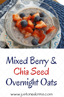Mixed Berry and Chia Seeds Overnight Oats