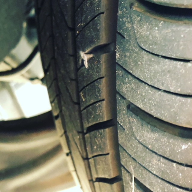 nail in tire