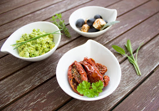 Avocado, Green Onion, Chilli and Cilantro With Almonds Recipe avocado vegan dish