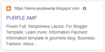(Premium) Purple AMP Blogger Template Themes Purple AMP Responsive Personal Blog Magazine Blogger Template Theme