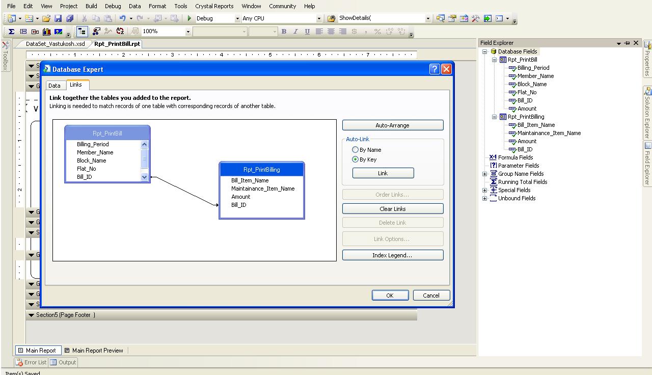 Pallavi Crystal Reports in Display Join of Two Tables