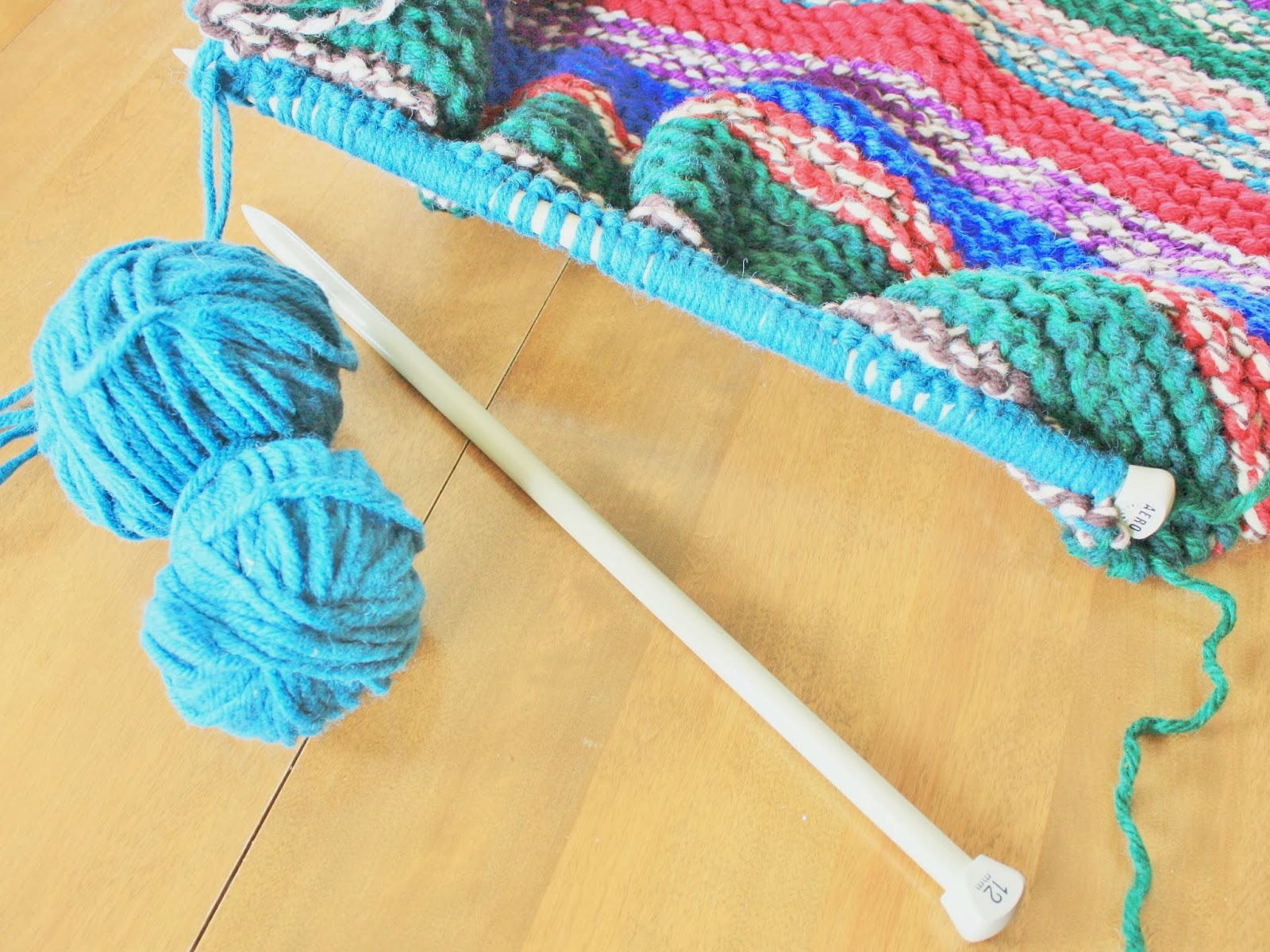 September Violets Knitted Mat WIP