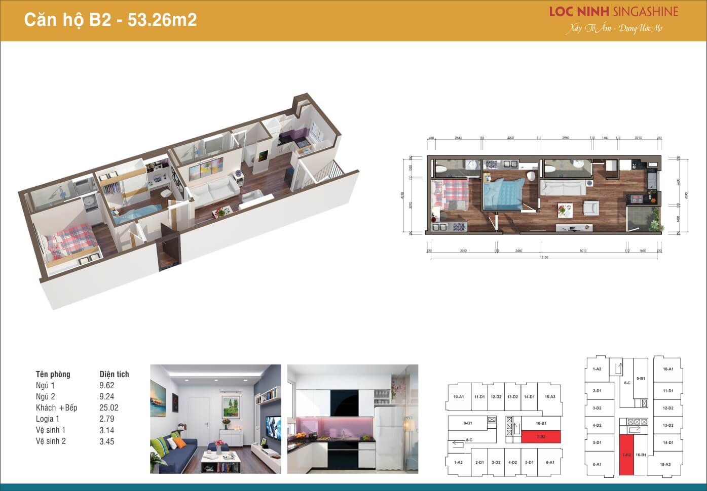 Căn B2 - 53,26m2 chung cư Lộc Ninh. Căn B2 - 53,26m2 chung cư Lộc Ninh.