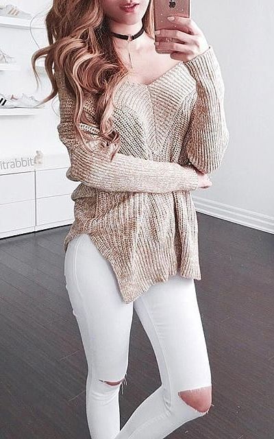 Conviction knit in mocha marle | From knit sweaters to knit sweater dress, knit cardigan dress to knitting cardigan. There are so much to try in knitwear fashion. Here are 25 cute knit outfits ideas to wear. knitting clothes and knitted outfits via higiggle.com #sweaters #knit #outfits #style