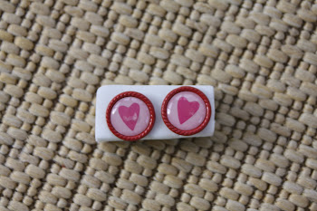 red liner pink with pink hearts valentines