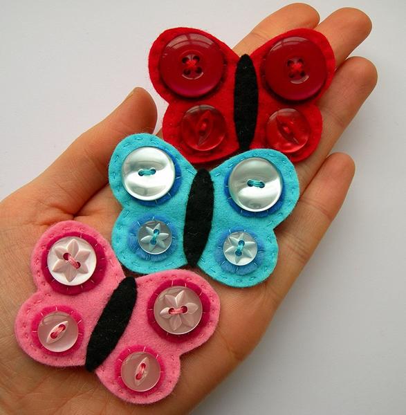 MANUALIDADES!!!: Broches de mariposas con botones