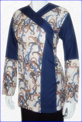 Model Baju Batik Kombinasi Polos Modern Model Baju Batik Kombinasi Polos Modern