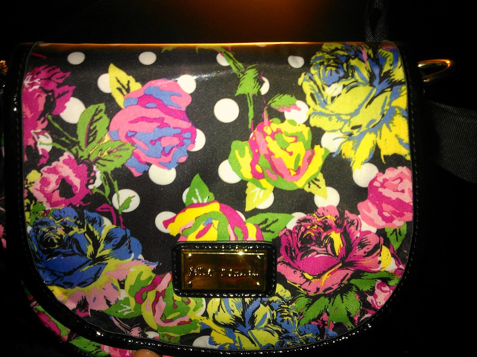 betsey johnson flag purse