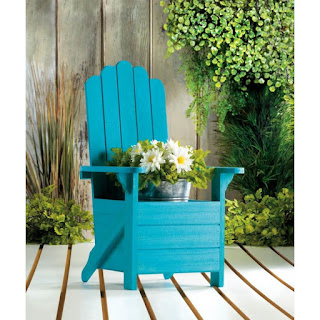 Blue Adirondack Chair Planter - Giftspiration