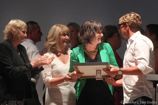 Jane Davidson, equality co-ordinator, Royston Hospital Acurity Health Group, accepted the BAND Commitment to Quality Award, at the Hawke's Bay Health Awards, at The Plaza, Hawke's Bay Opera House, Hastings. Jane Davidson, equality co-ordinator, Royston Hospital Acurity Health Group, accepted the BAND Commitment to Quality Award, at the Hawke's Bay Health Awards, at The Plaza, Hawke's Bay Opera House, Hastings. photograph