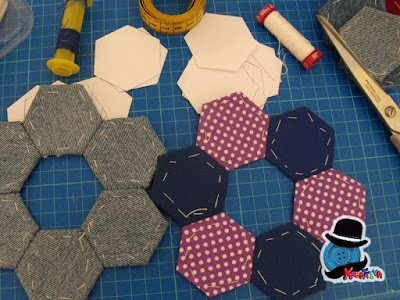 costruzione della cornice in patchwork costruzione della cornice in patchwork