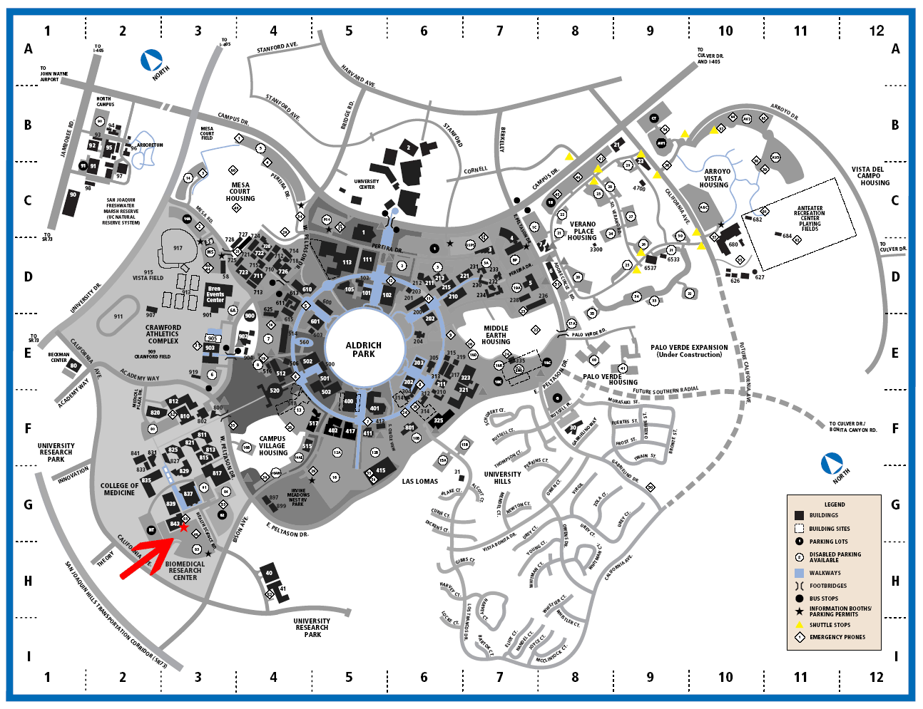 Uc Irvine Campus Map