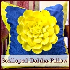 scalloped dahlia pillow