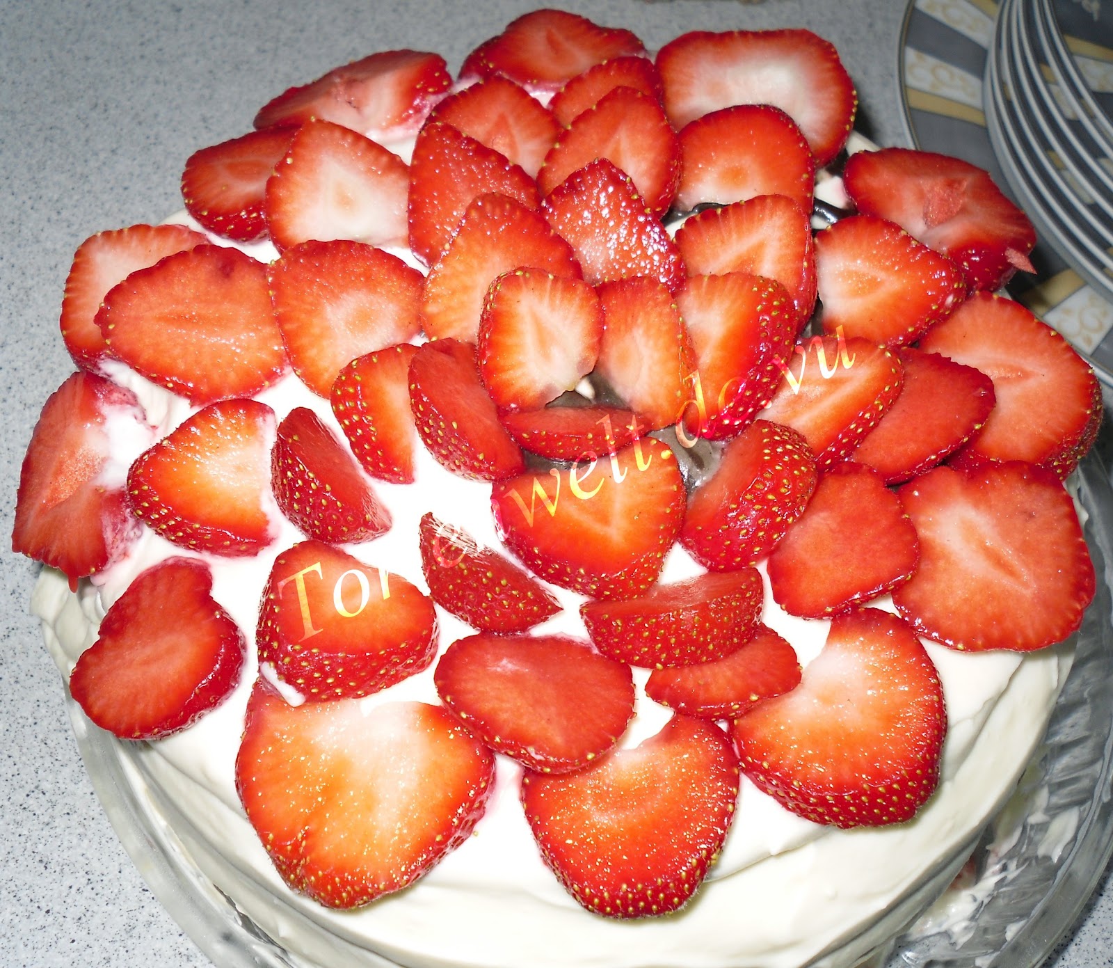 Meine Tortenwelt: Milchmädchentorte mit Erdbeeren