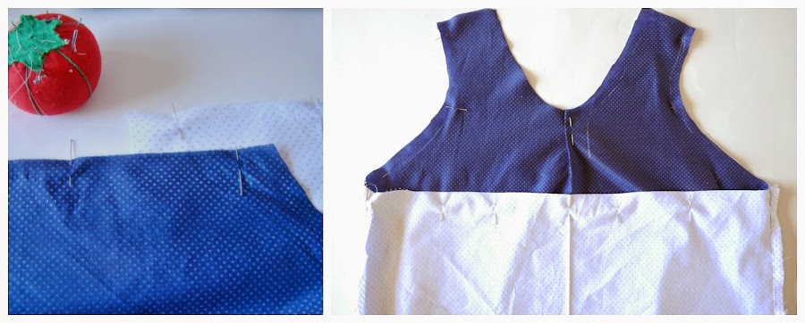 unimos las piezas con alfileres