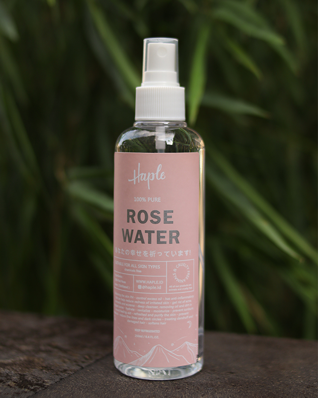 Haple Rose Water diclaim berfungsi untuk;