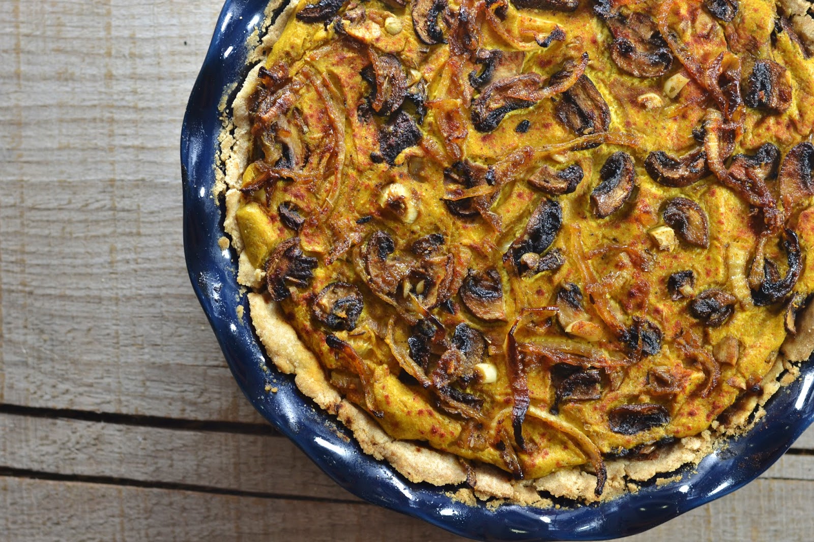 Crimini Mushroom and Caramelized Onion Deep Dish Vegan Quiche Vegan Magic Time