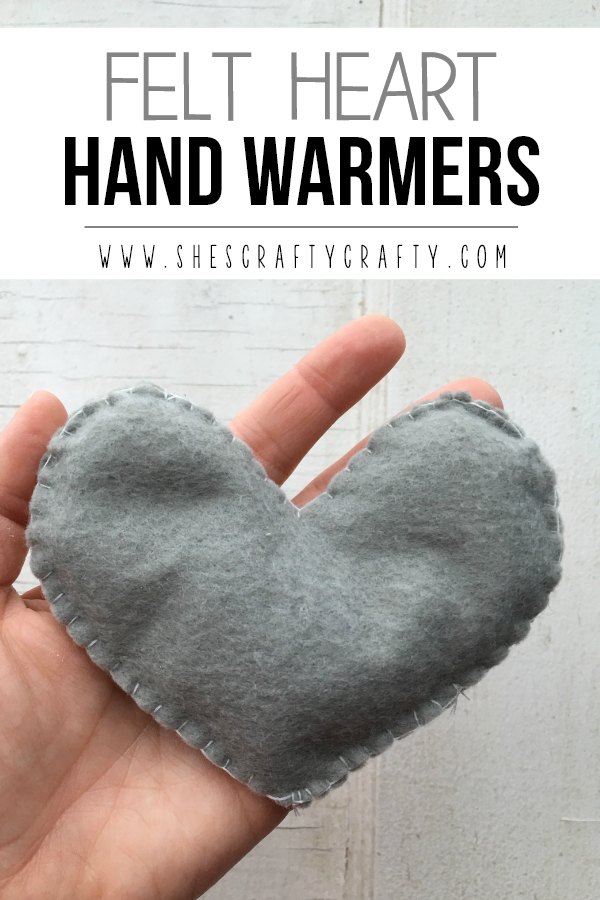 Felt Heart Hand Warmers that can be microwaved to keep hands warm