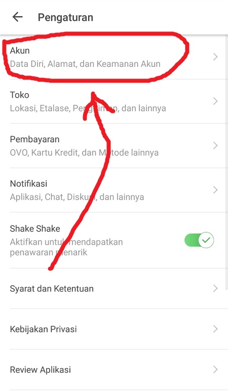 Halaman Pengaturan Tokopedia Halaman Pengaturan Tokopedia
