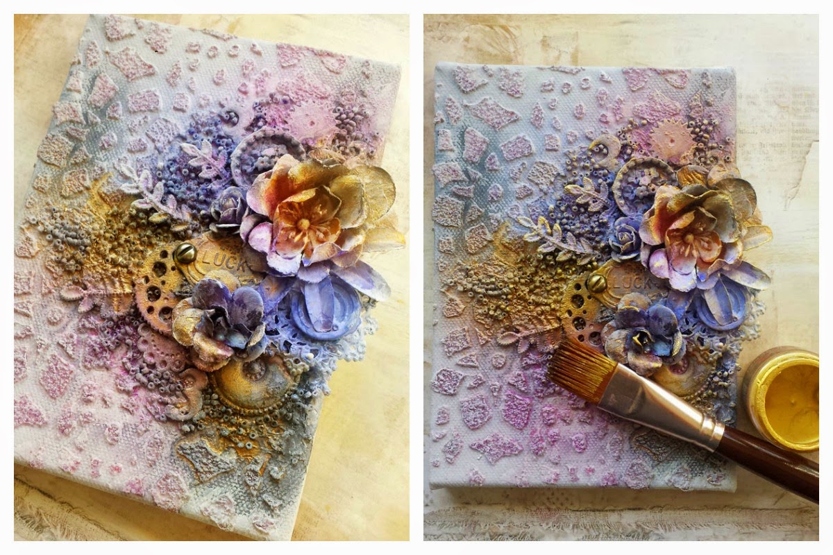 Finnabair Art Recipe Wednesday Textures and Pastels mini collage