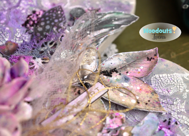 Romantyczny motyl mixed media