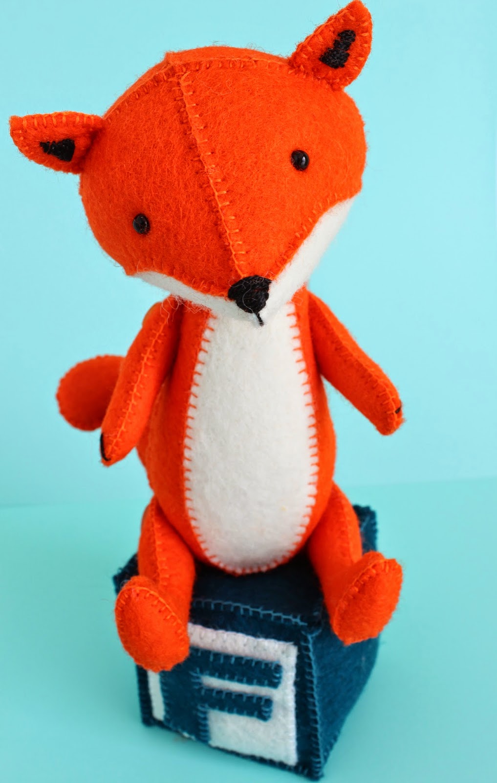 fox toy, felt fox